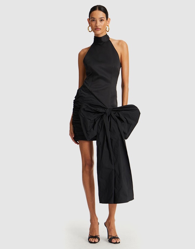 ROTATE - Satin Bow Dress