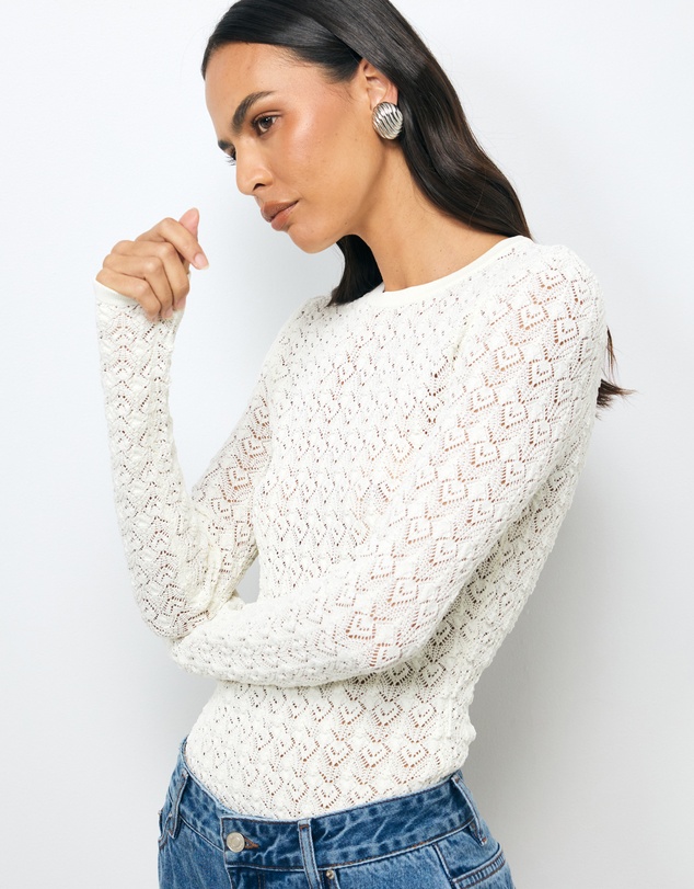 AERE - Tala Lace Knit Top