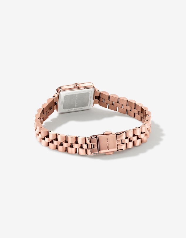 Michael Hill - Women's 0.20 Carat TW Diamond Bezel Watch in Rose Tone Stainless Steel