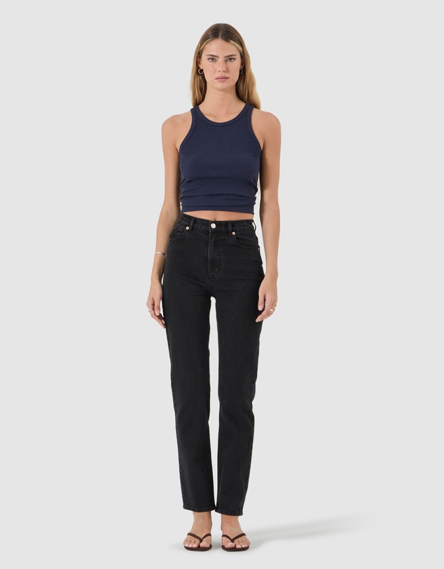 Rolla's - Loulou Straight Jean Long - Noir