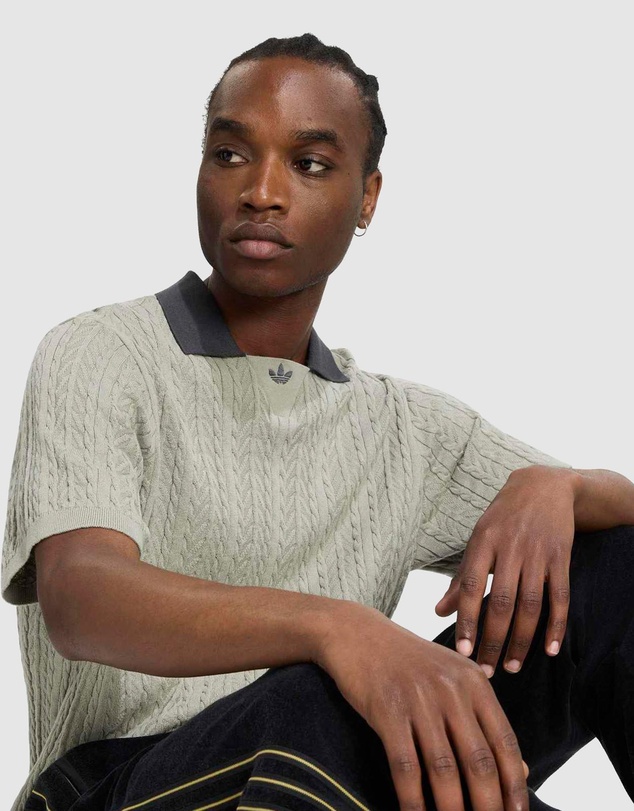 adidas Originals - Cable Knit Football Jersey Polo