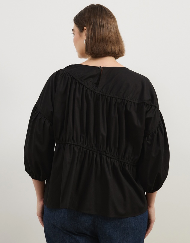 Atmos&Here Curvy - Cressida Cotton Smock Top