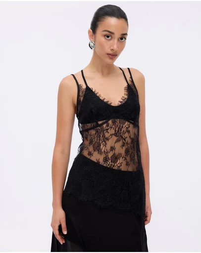 Minima Esenciales - Fara Asym Lace Top