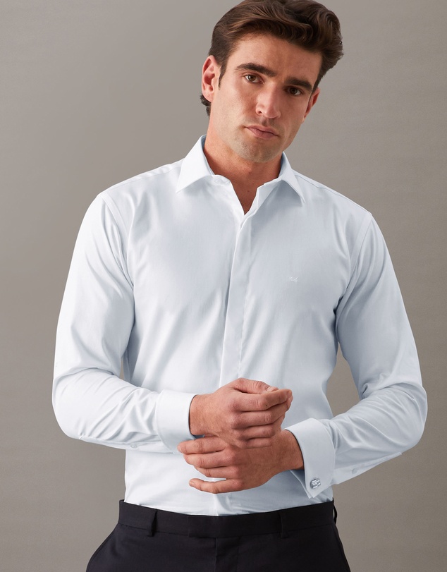 Fly Front French Cuff Shirt by Calvin Klein Online | THE ICONIC | Australia
