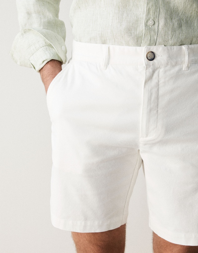 Trenery - Lightweight Twill Short in White