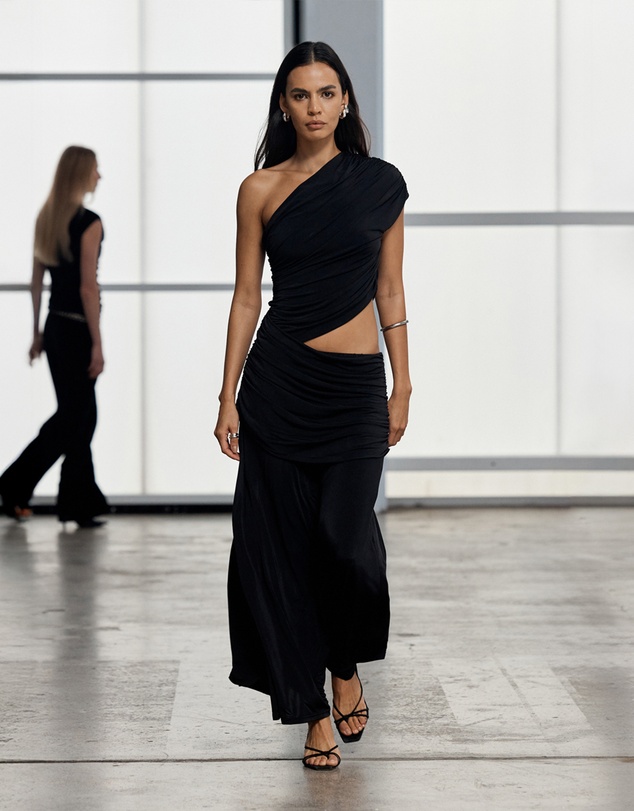 Third Form - Crave Rouched Floor Length Dress