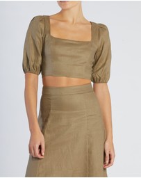 Amelius - Violetta Linen Crop Top