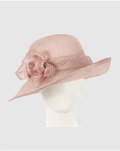 Max Alexander - Sinamay Dusty Pink Fashion Hat