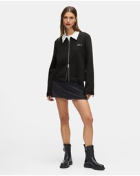 Karl Lagerfeld - Two Way Zip-Up Sweatshirt