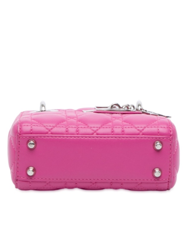 Dior - Pre-Loved Mini Lambskin Cannage Lady Dior