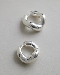 SAINT VALENTINE - Wabi Sabi Mini Hoops - Silver