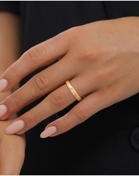 Elli Jewelry - Ring Diamond 925 Sterling Silver Vermeil