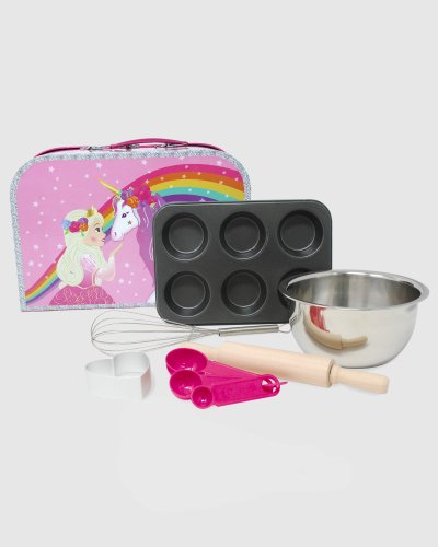 Princess & Unicorn 7 Piece Kids Rainbow Baking Set