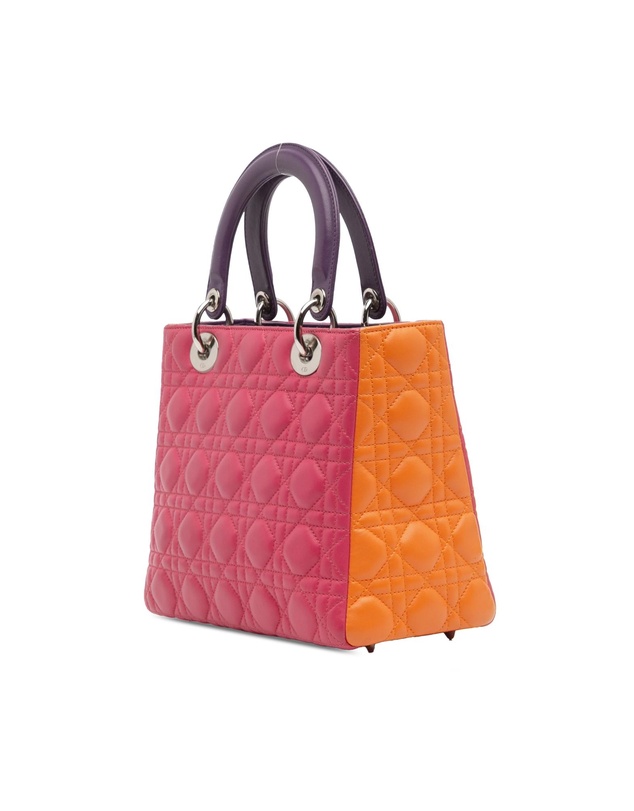 Pre-Loved by Azura Reborn - Pre-Loved Medium Tricolor Lambskin Cannage Lady Dior