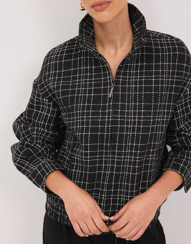 Calli - Nadia Tweed Bomber Jacket