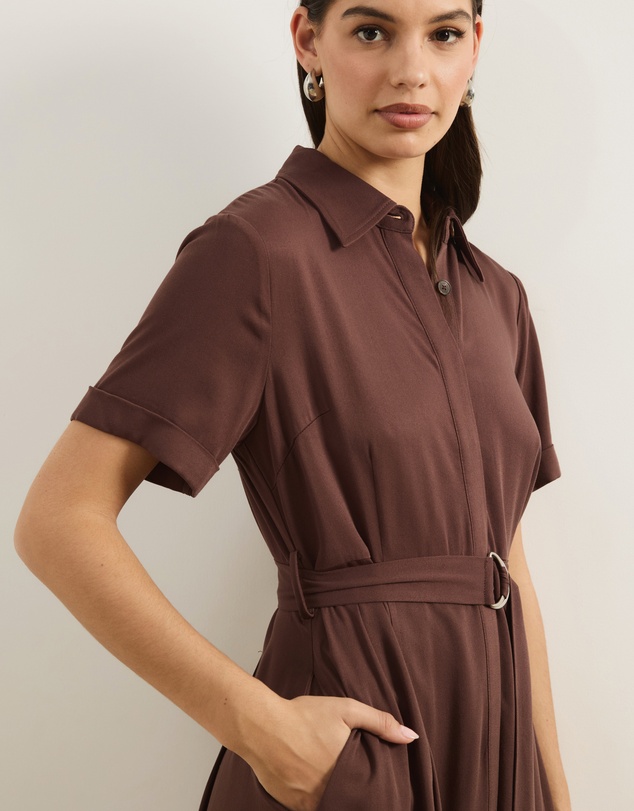 Atmos&Here - Harriet Viscose Twill Midi Dress