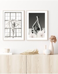 Olive et Oriel - Orchids Girl II Art Print