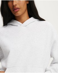 Cotton On - Graphic Boxy Fleece Hoodie