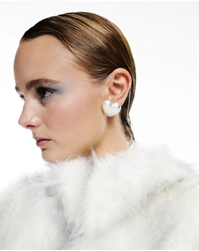 Sunday Stephens - Frosted Heart Earring