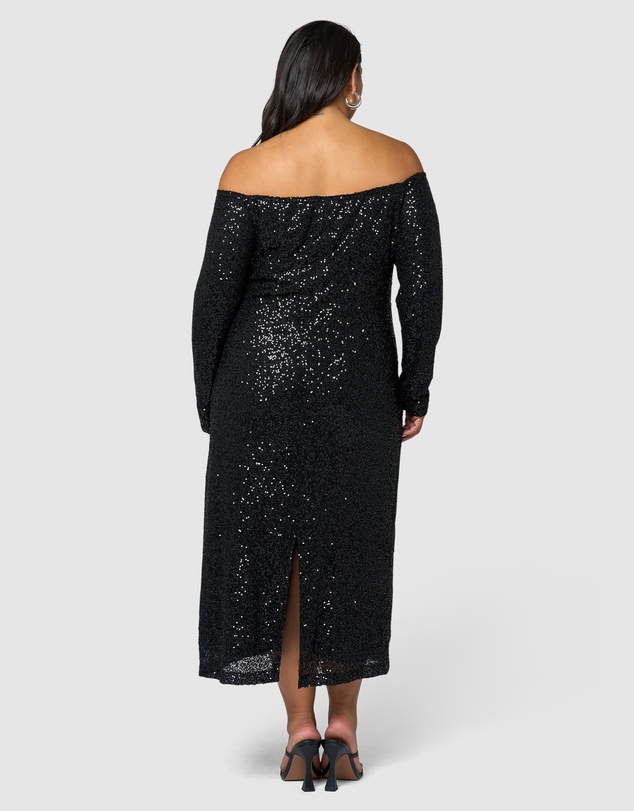 Pink Dusk by Curve Project - Spellbinding Sequin Midi Dress