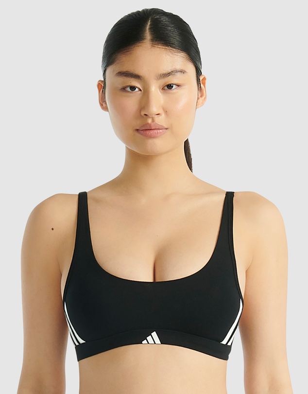 adidas Sportswear - Active Essentials Cotton 3 Stripes Scoop Bralette