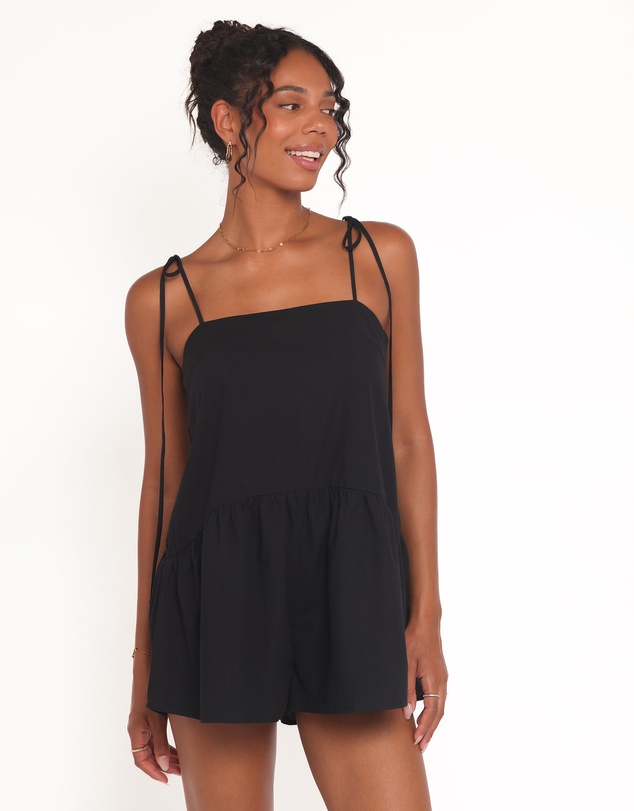 Petal & Pup - Rubie Tie Shoulder Playsuit - Black
