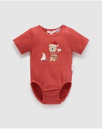 Purebaby - Postie Santa Bodysuit Christmas -Kids-Babies