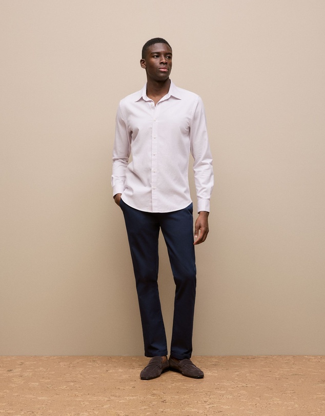 Trenery - Tailored Fit Puppytooth Check Shirt in Orchid