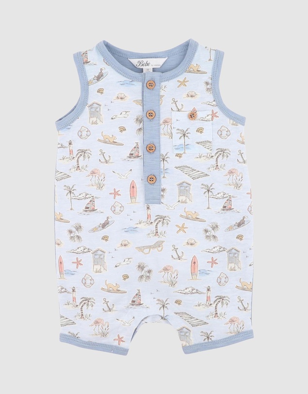 Bebe by Minihaha - Max Print Puppy Romper - Babies