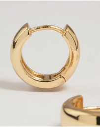 Lovisa - Gold Plated Brass Small & Medium Huggie Earrings 2-Pack