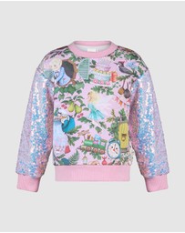 Fleur Harris - 'Faraway Friends' Sweater in Lilac