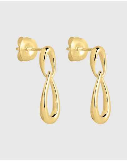 Najo - Vivante Yellow Gold Petite Earrings