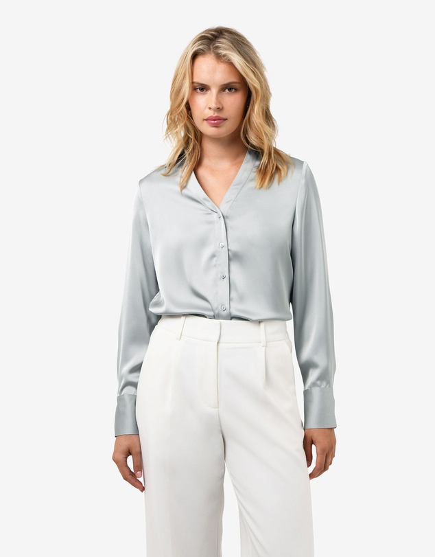 Forcast - Lila V-neck Satin Blouse