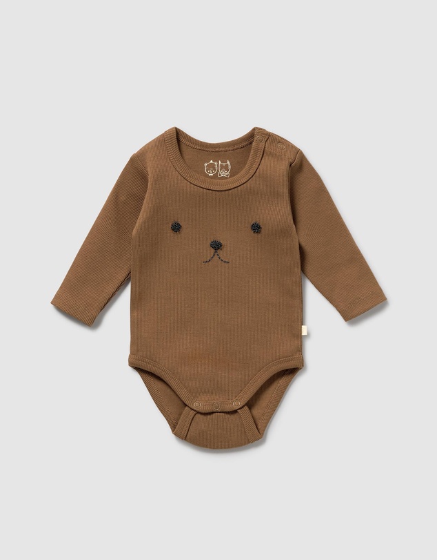 Wilson & Frenchy - Organic Rib Long Sleeved Bodysuit - Babies