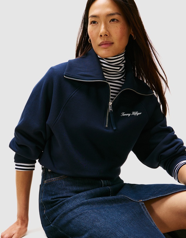Tommy Hilfiger - Interlock Knit Fleece Half-Zip Jumper