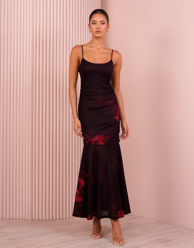Azzurielle - Oleen Mesh Maxi Dress