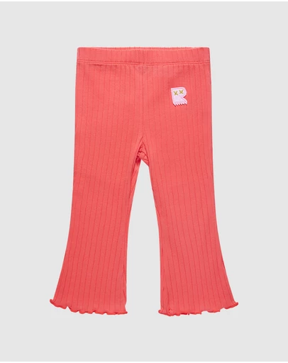 Rock Your Baby - Disco Flare Baby Legging in Raspberry
