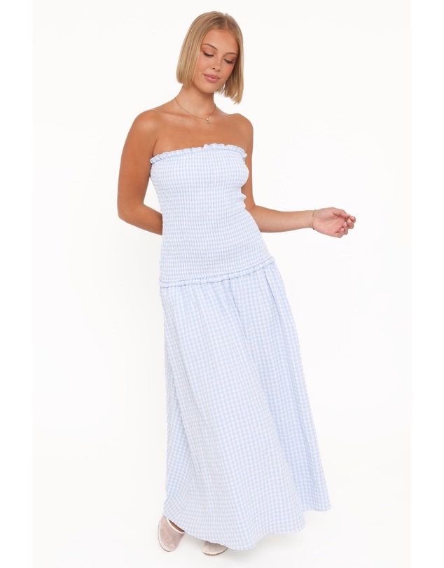 Petal & Pup - Parkway Maxi Dress - Blue Gingham
