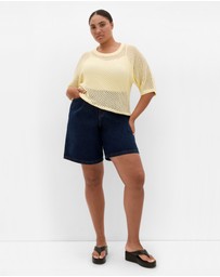 City Chic - Crochet Knit Top