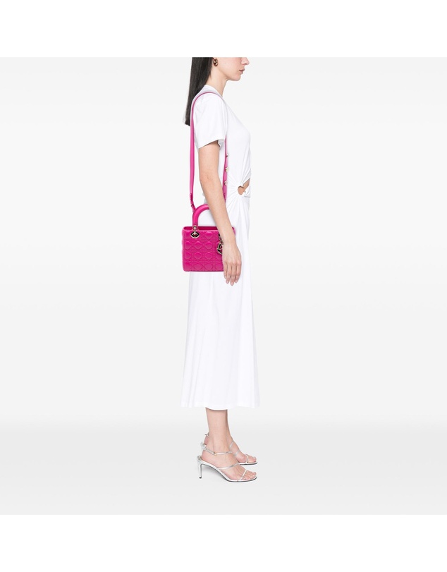 Pre-Loved by Azura Reborn - Pre-Loved Small Lambskin Cannage My ABCDior Lady Dior