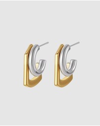 Chuchka - Elodie Mixed Metal Hoops