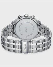 Cluse - Aravis Dual Timer Steel, Black, Silver Colour