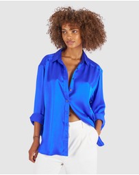 CAMIXA - Soie Satin Oversized Silk Shirt