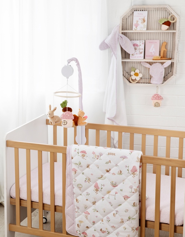 Living Textiles - Reversible Quilted Cot Comforter - Whimsical Wonderland
