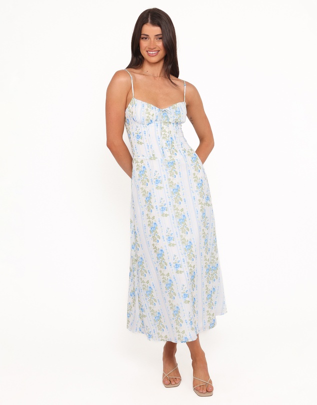 Petal & Pup - Florencia Midi Dress - Blue Floral