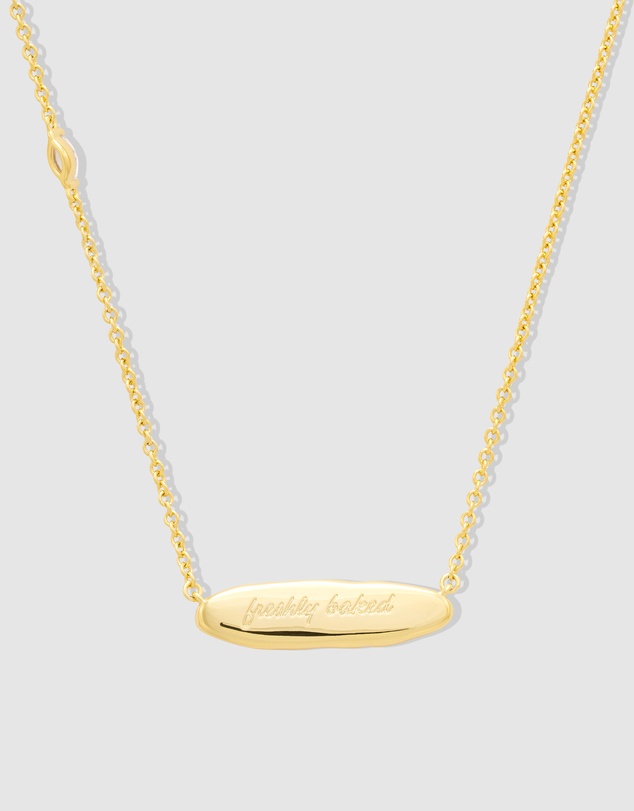 Wanderlust + Co - Baguette Pave Gold Necklace