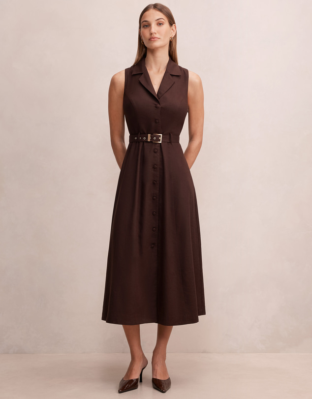 Forever New - Phillipa Collared Button Midi Dress