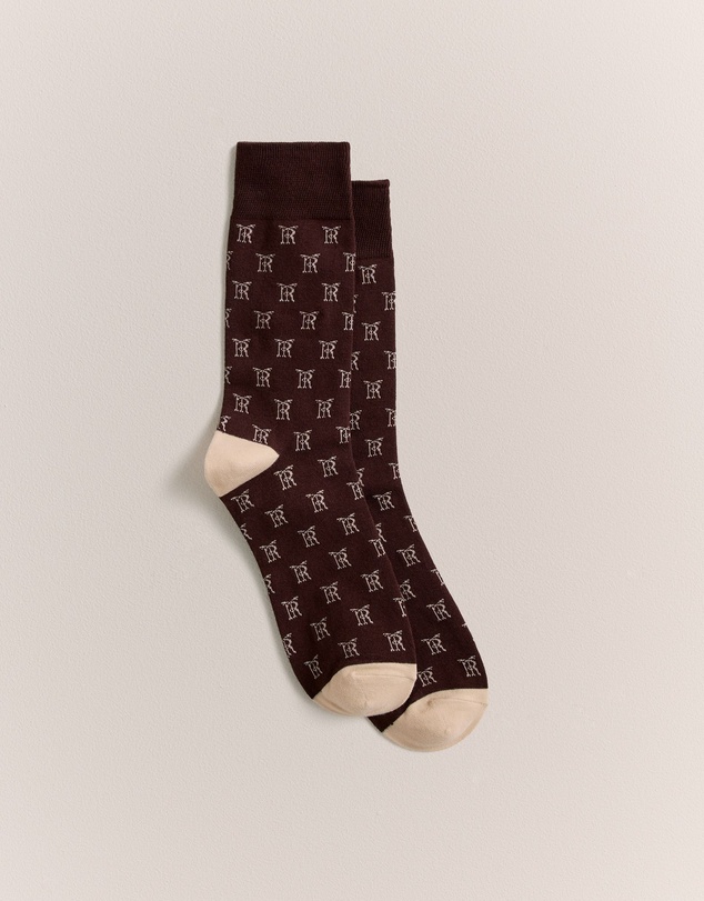 Trenery - Monogram Sock in Espresso