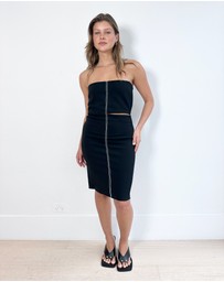 Cirkular - Pre-Loved - Bassike Strapless Midi Dress