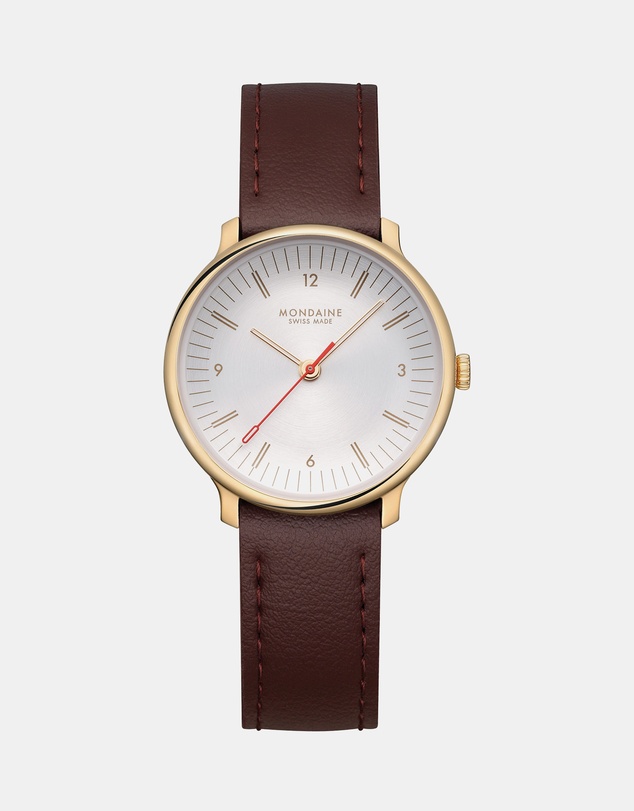 Mondaine - Mondaine Doppio Brown Leather 33mm Watch